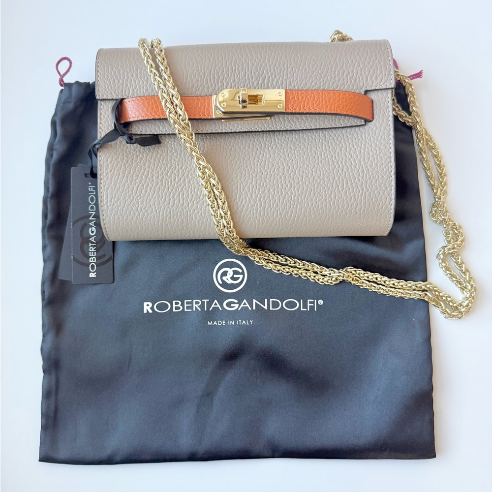 (NWT) Roberta Gandolfi leather shoulder bag